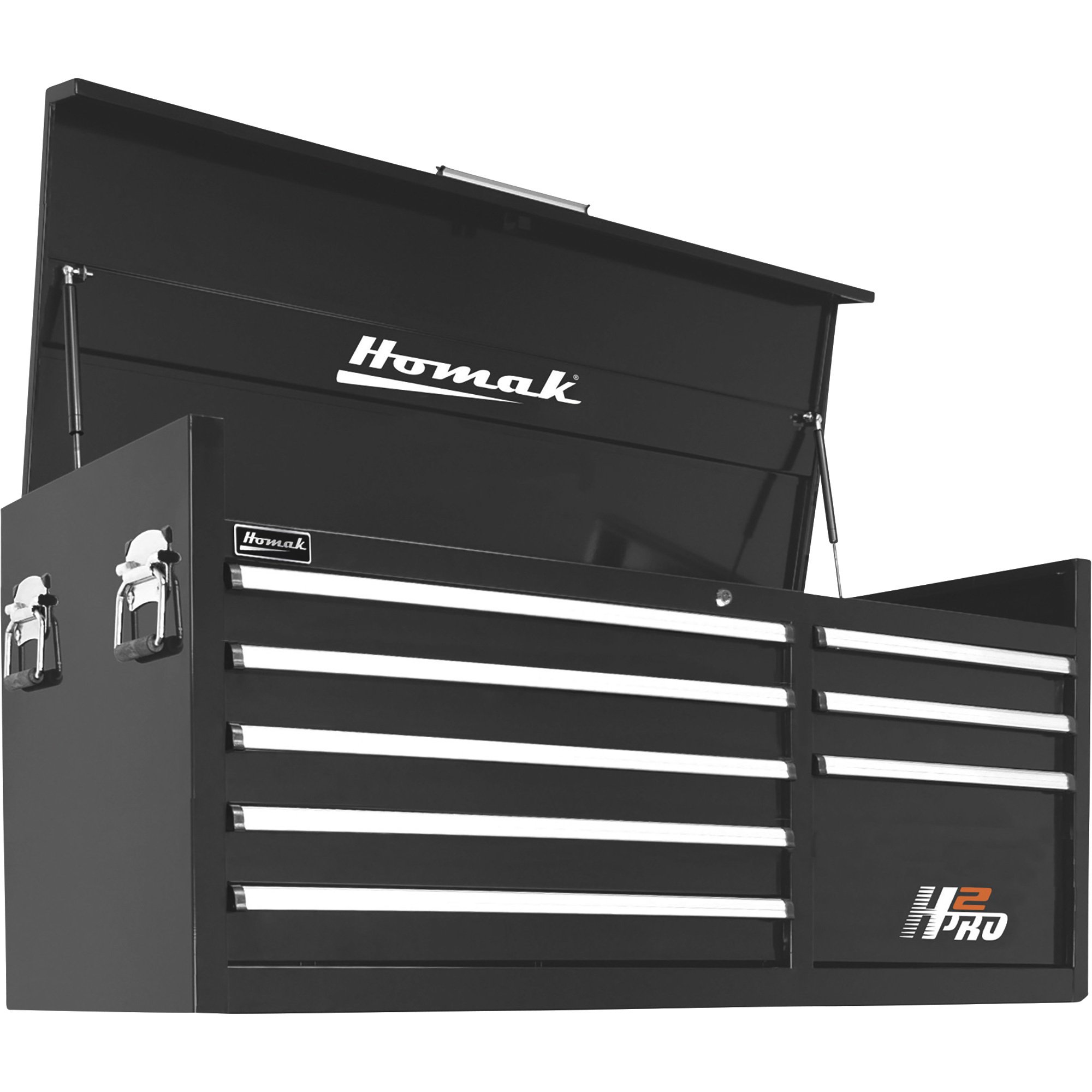 Homak 56in. H2Pro 8-Drawer Top Tool Chest — 14,949 Cu. In. of Storage, 55.75in.W x 21.75in.D x 24in.H